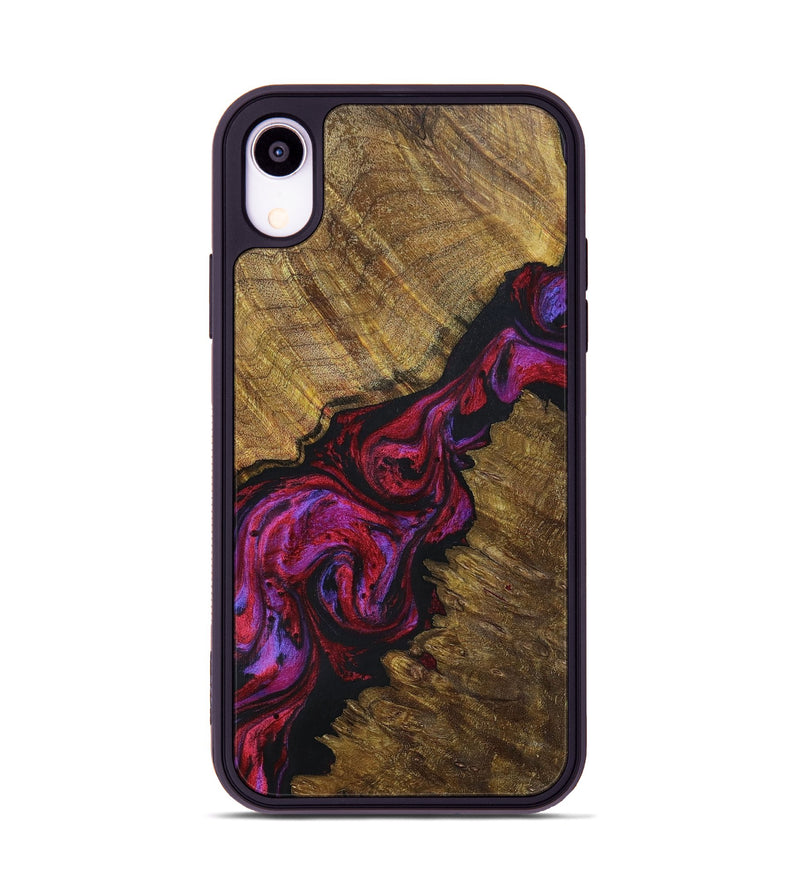iPhone Xr Wood+Resin Phone Case - Preston (Red, 696545)