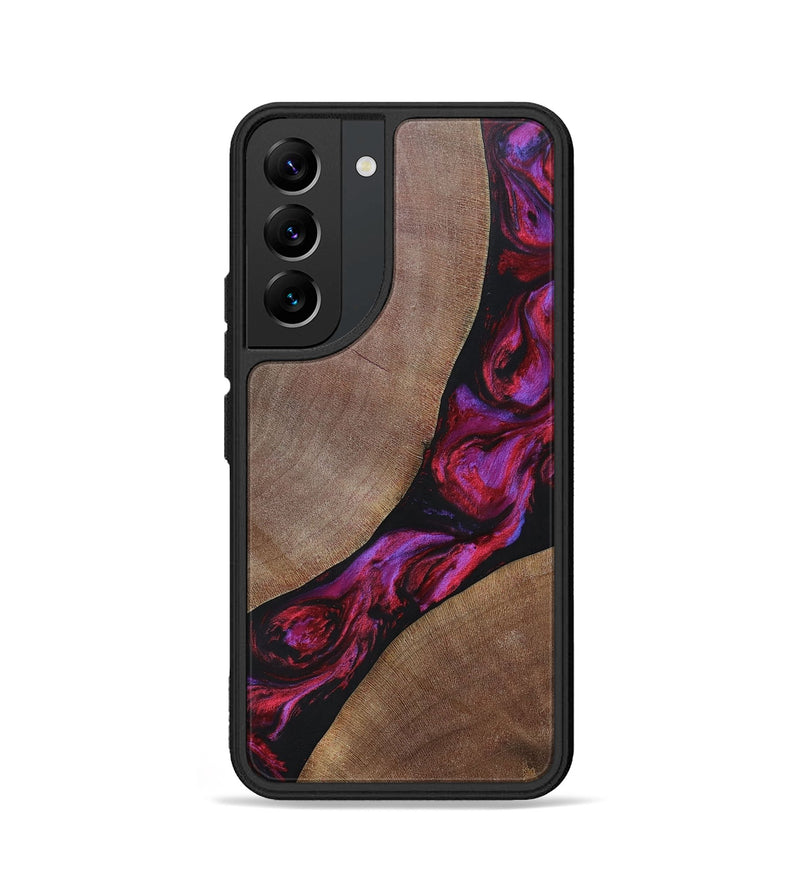 Galaxy S22 Wood+Resin Phone Case - Joshua (Red, 696552)