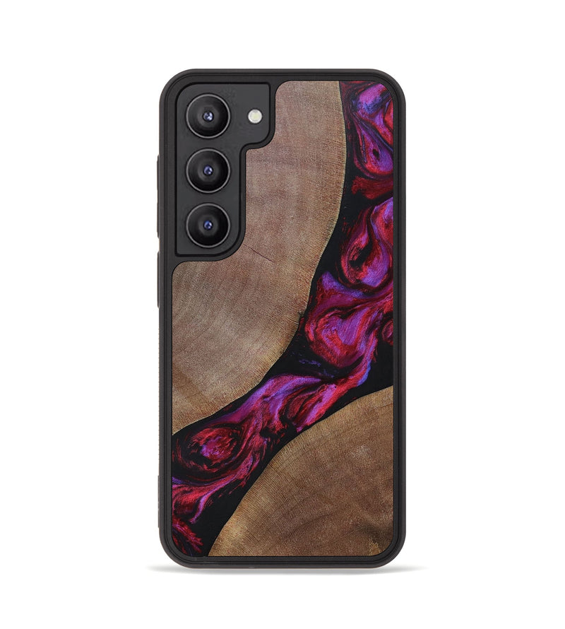 Galaxy S23 Wood+Resin Phone Case - Joshua (Red, 696552)