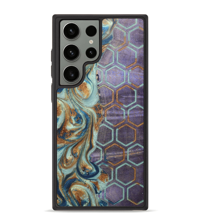Galaxy S23 Ultra Wood+Resin Phone Case - Zander (Pattern, 696594)