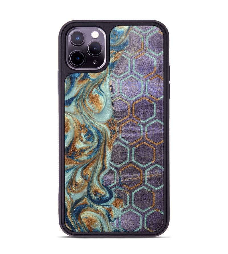 iPhone 11 Pro Max Wood+Resin Phone Case - Zander (Pattern, 696594)