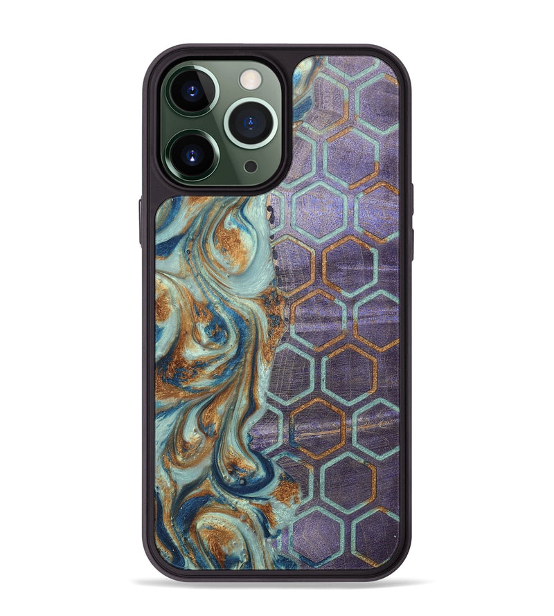 iPhone 13 Pro Max Wood+Resin Phone Case - Zander (Pattern, 696594)