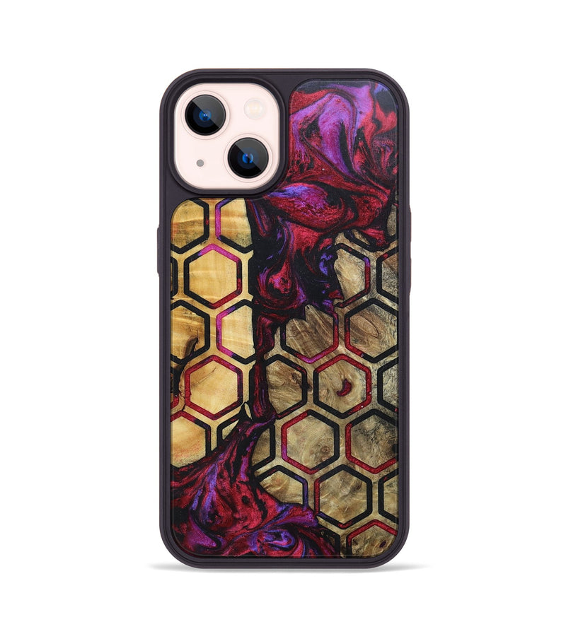 iPhone 14 Wood+Resin Phone Case - Charlie (Pattern, 696597)