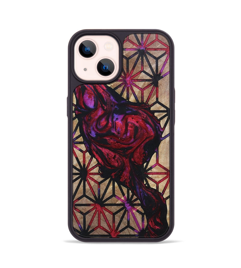 iPhone 14 Wood+Resin Phone Case - Gwen (Pattern, 696605)