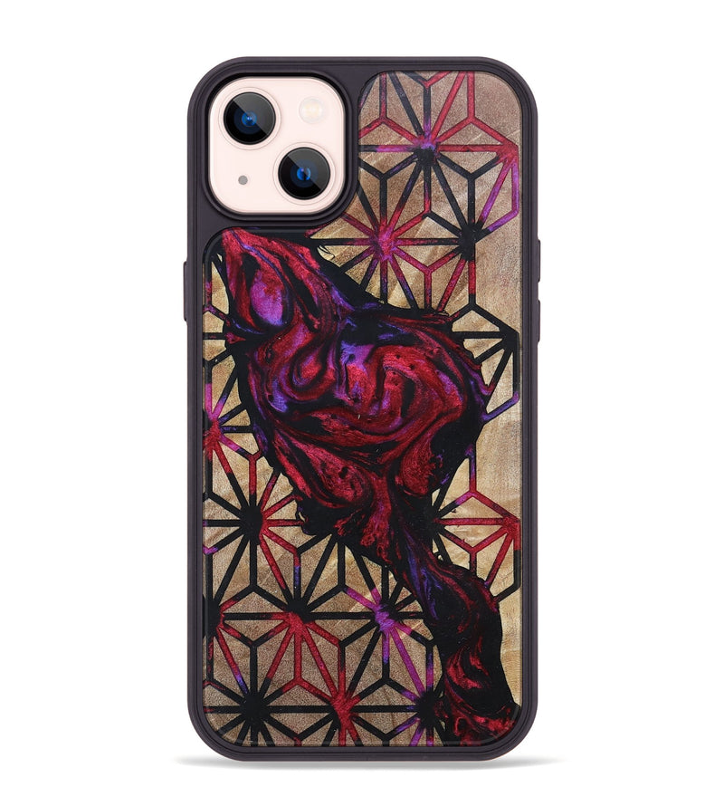 iPhone 14 Plus Wood+Resin Phone Case - Gwen (Pattern, 696605)