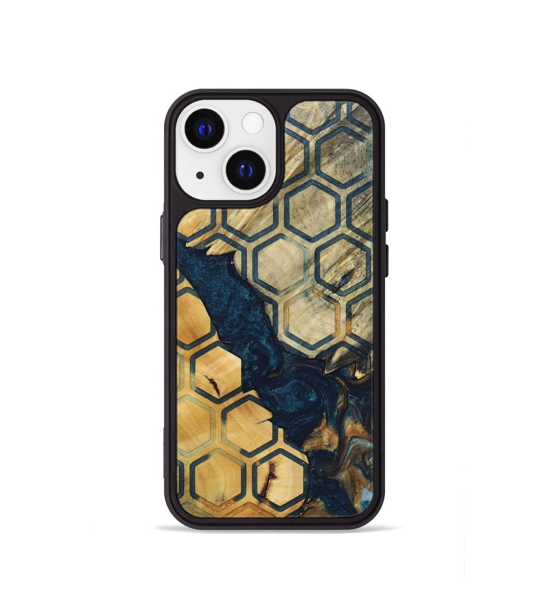 iPhone 13 mini Wood+Resin Phone Case - Georgia (Pattern, 696608)