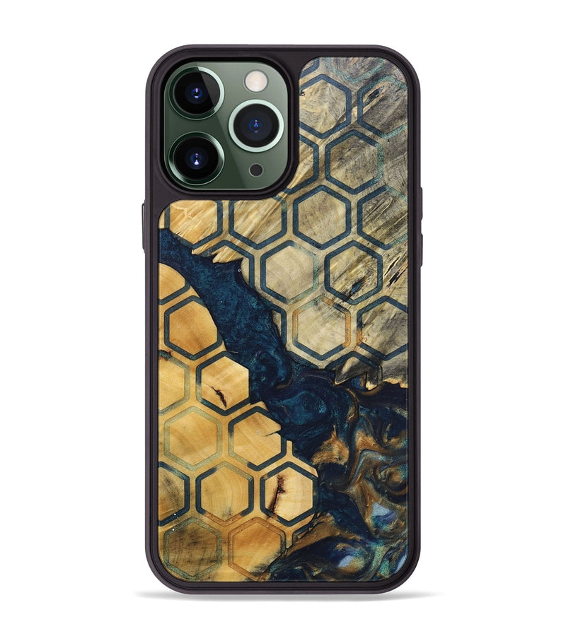 iPhone 13 Pro Max Wood+Resin Phone Case - Georgia (Pattern, 696608)