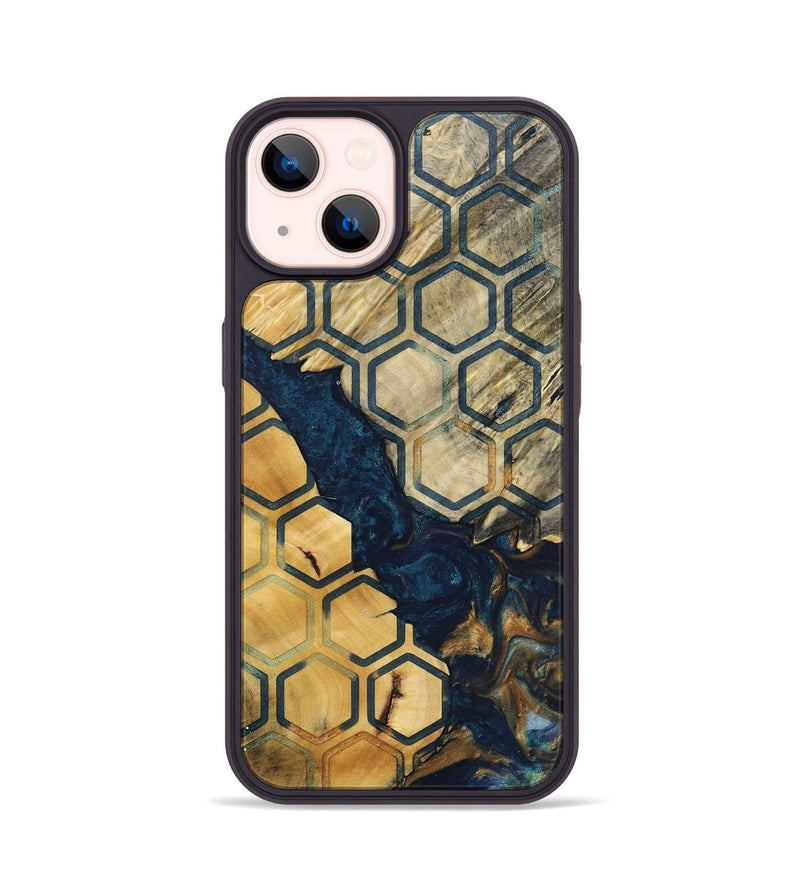 iPhone 14 Wood+Resin Phone Case - Georgia (Pattern, 696608)