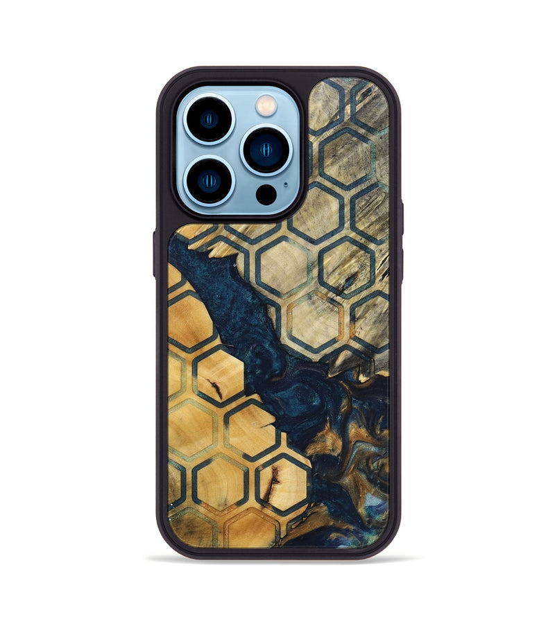 iPhone 14 Pro Wood+Resin Phone Case - Georgia (Pattern, 696608)