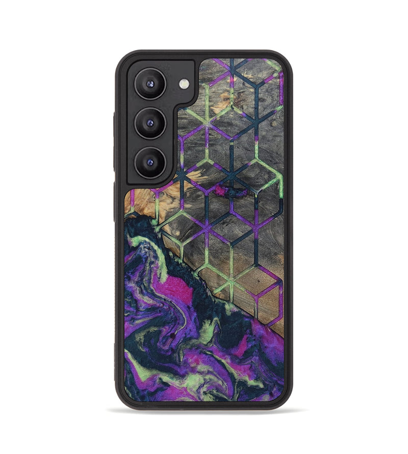 Galaxy S23 Wood+Resin Phone Case - Bernadette (Pattern, 696619)