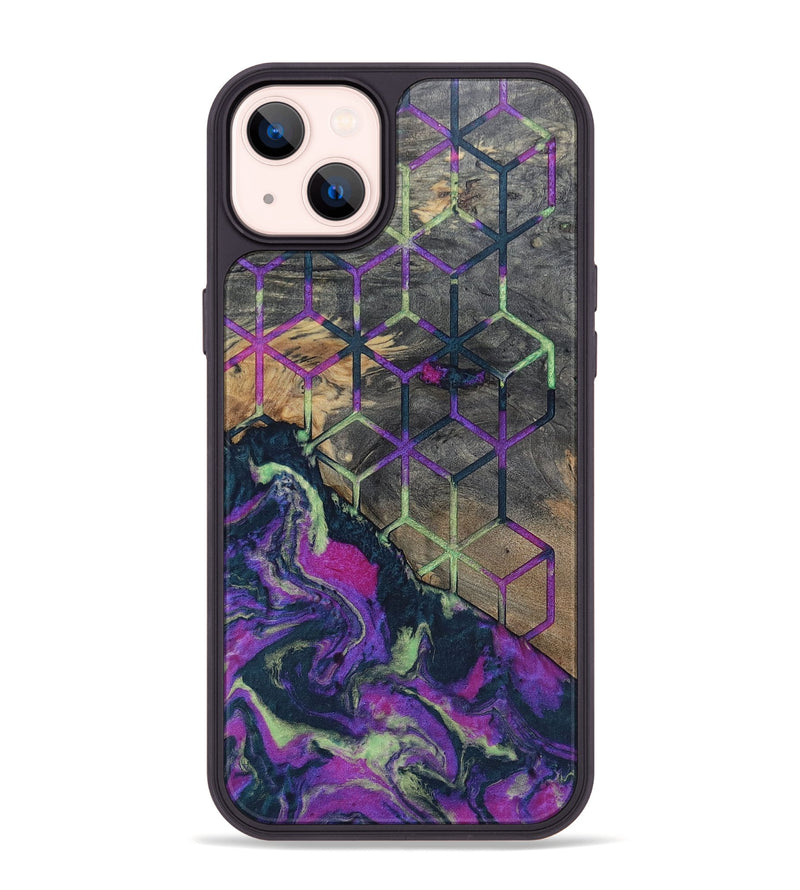 iPhone 14 Plus Wood+Resin Phone Case - Bernadette (Pattern, 696619)