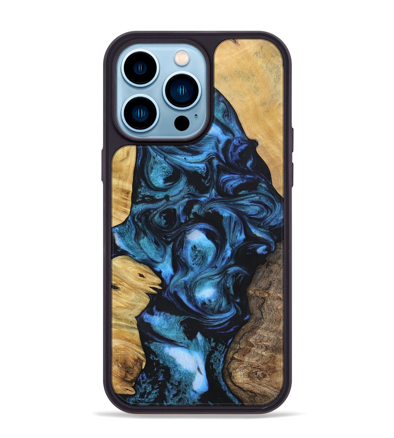 iPhone 14 Pro Max Wood+Resin Phone Case - Brody (Mosaic, 696634)