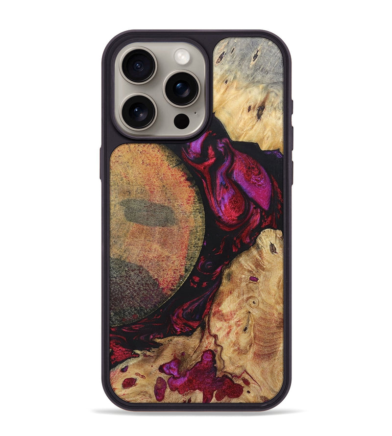 iPhone 15 Pro Max Wood+Resin Phone Case - Nova (Mosaic, 696637)
