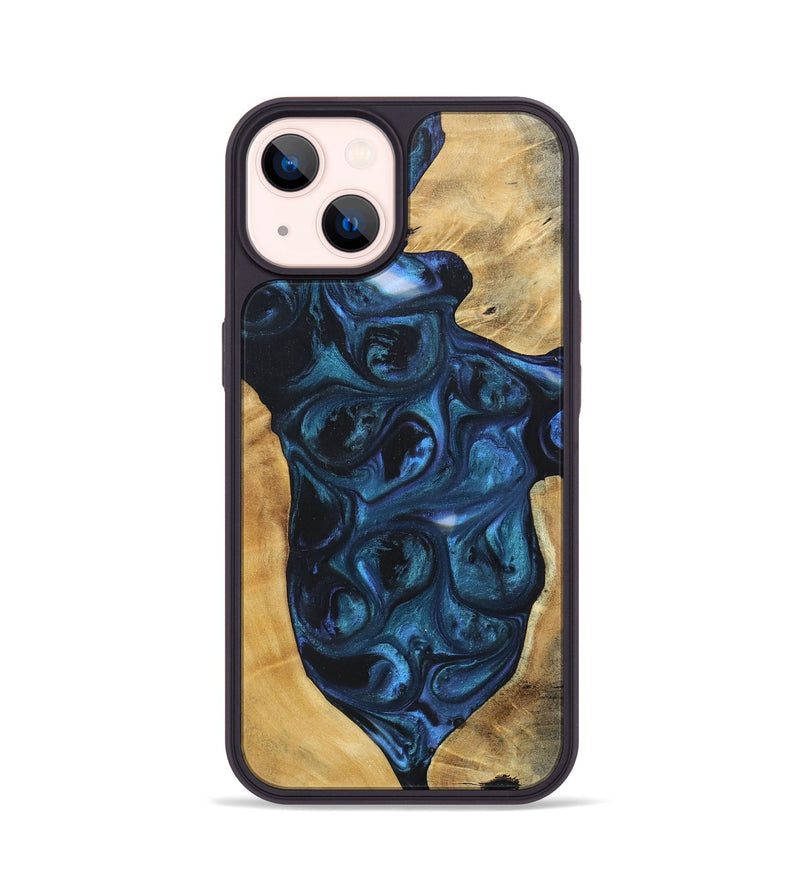 iPhone 14 Wood+Resin Phone Case - Trisha (Mosaic, 696644)