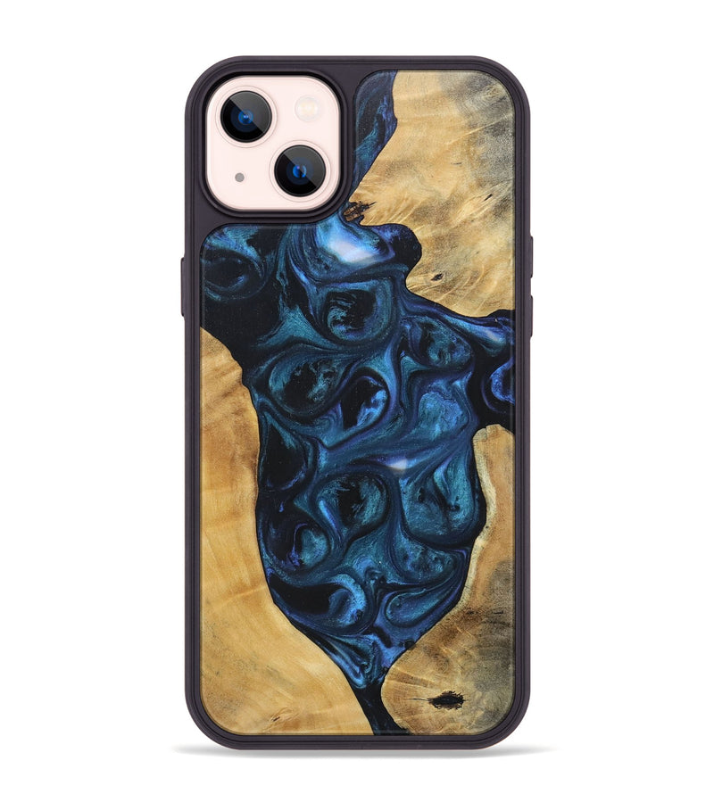 iPhone 14 Plus Wood+Resin Phone Case - Trisha (Mosaic, 696644)