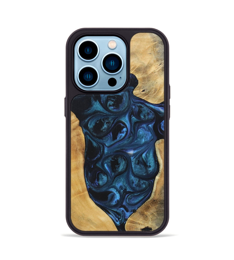 iPhone 14 Pro Wood+Resin Phone Case - Trisha (Mosaic, 696644)