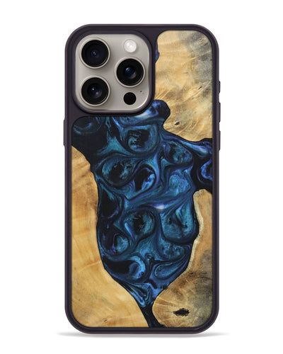iPhone 15 Pro Max Wood+Resin Phone Case - Trisha (Mosaic, 696644)
