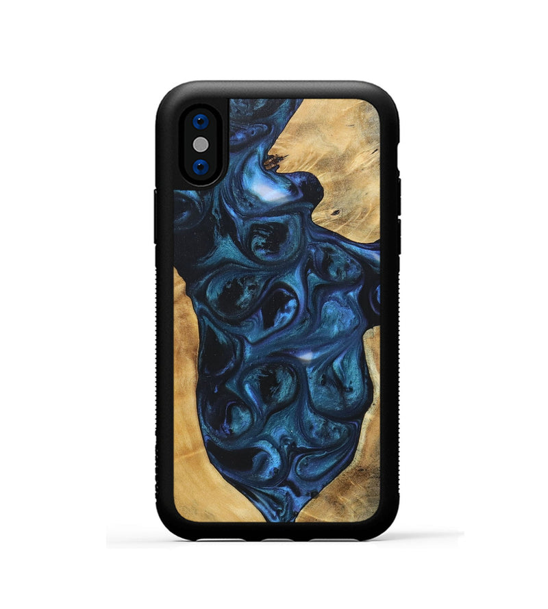 iPhone Xs Wood+Resin Phone Case - Trisha (Mosaic, 696644)