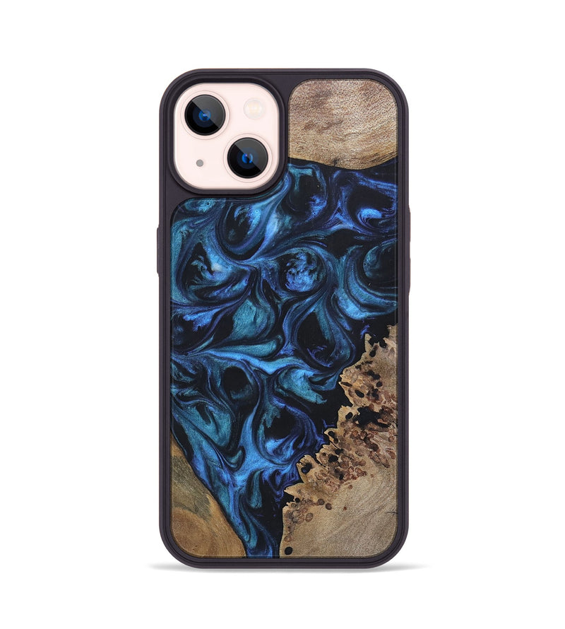 iPhone 14 Wood+Resin Phone Case - Franklin (Mosaic, 696647)
