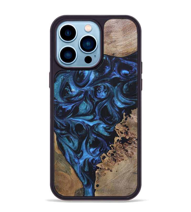 iPhone 14 Pro Max Wood+Resin Phone Case - Franklin (Mosaic, 696647)
