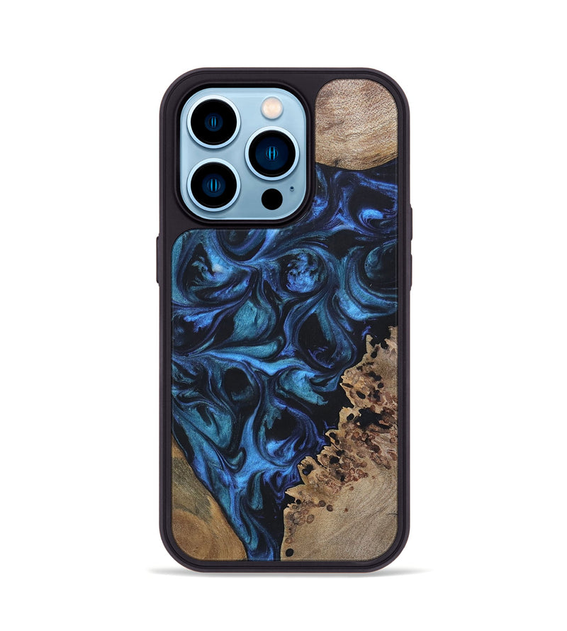 iPhone 14 Pro Wood+Resin Phone Case - Franklin (Mosaic, 696647)