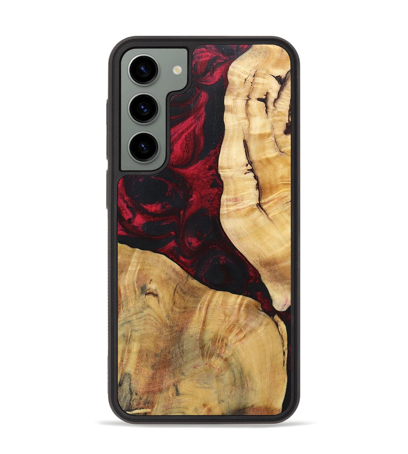 Galaxy S23 Plus Wood+Resin Phone Case - Izabella (Red, 696648)