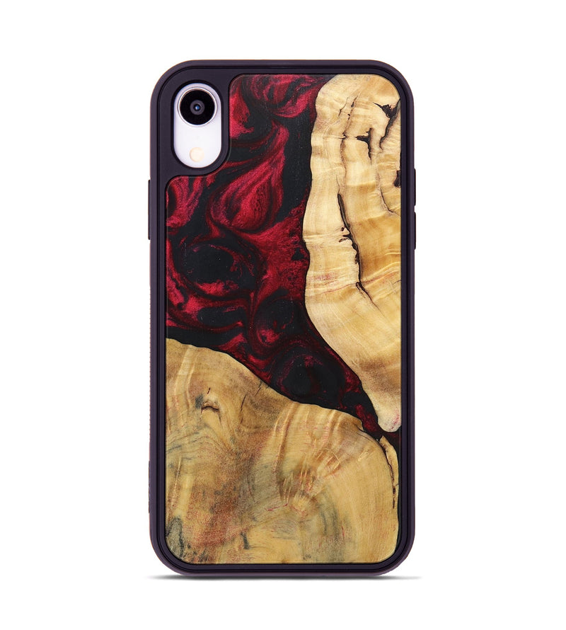 iPhone Xr Wood+Resin Phone Case - Izabella (Red, 696648)