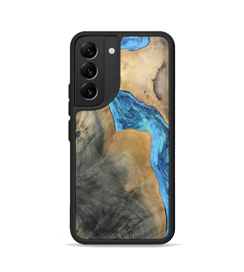 Galaxy S22 Wood+Resin Phone Case - Kathi (Blue, 696672)