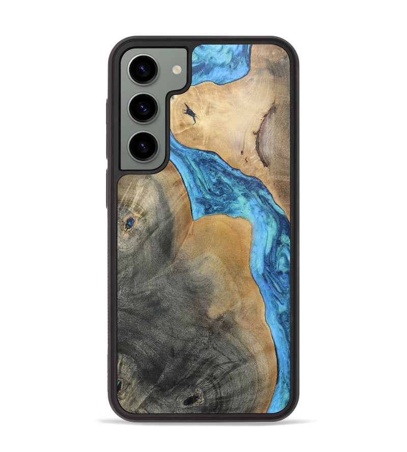 Galaxy S23 Plus Wood+Resin Phone Case - Kathi (Blue, 696672)