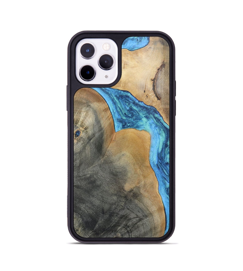 iPhone 11 Pro Wood+Resin Phone Case - Kathi (Blue, 696672)