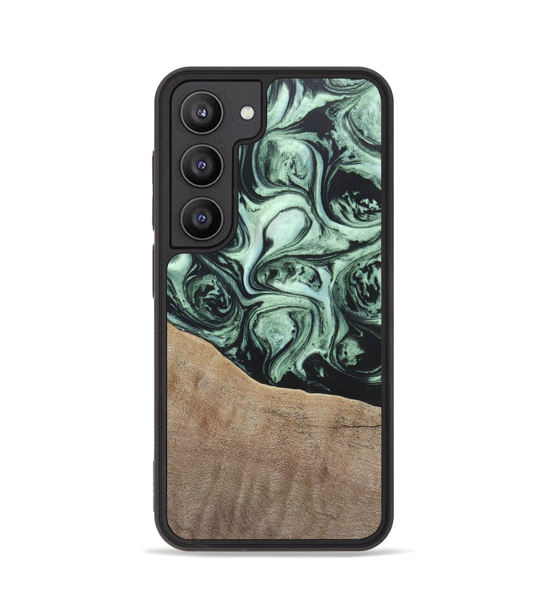 Galaxy S23 Wood+Resin Phone Case - Harry (Green, 696678)