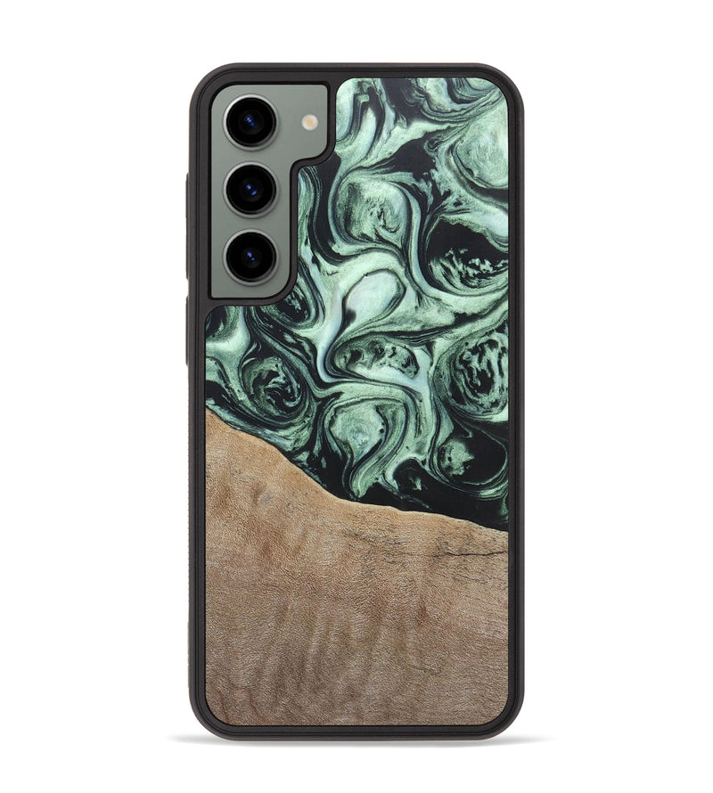 Galaxy S23 Plus Wood+Resin Phone Case - Harry (Green, 696678)