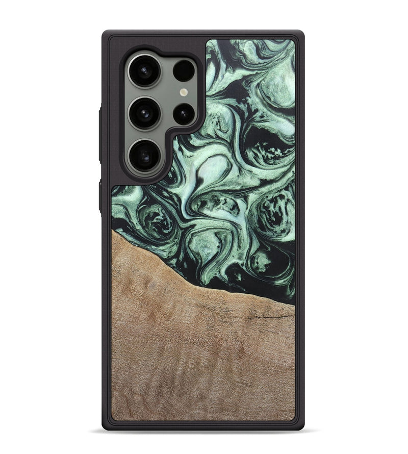 Galaxy S24 Ultra Wood+Resin Phone Case - Harry (Green, 696678)