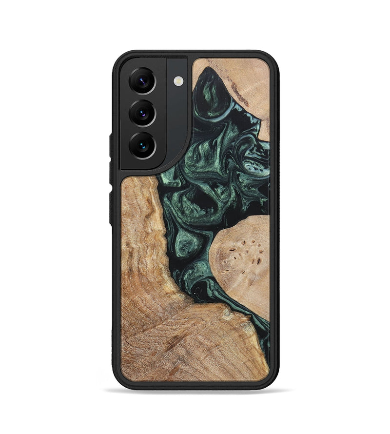 Galaxy S22 Wood+Resin Phone Case - Elyse (Green, 696682)