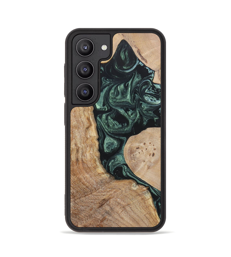 Galaxy S23 Wood+Resin Phone Case - Elyse (Green, 696682)