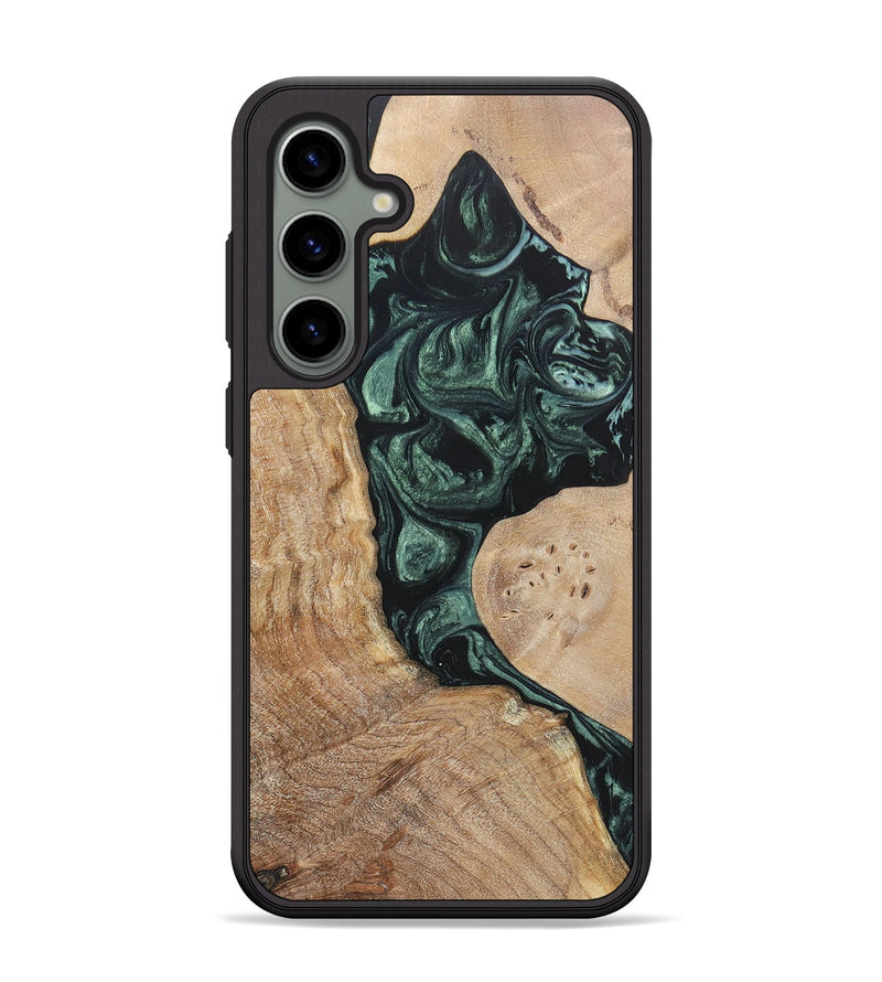 Galaxy S24 Plus Wood+Resin Phone Case - Elyse (Green, 696682)