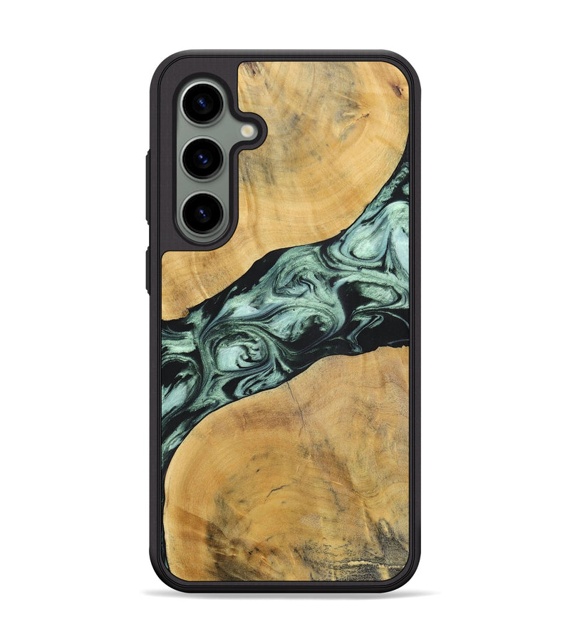 Galaxy S24 Plus Wood+Resin Phone Case - Deloris (Green, 696685)