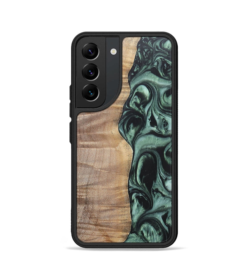 Galaxy S22 Wood+Resin Phone Case - Jameson (Green, 696688)