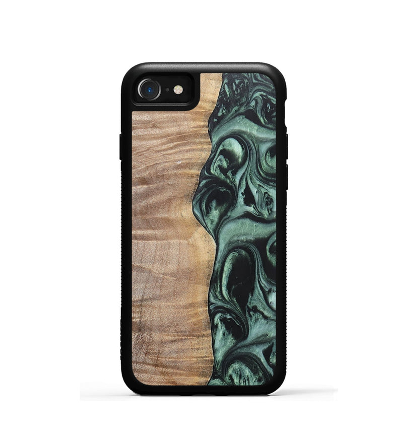 iPhone SE Wood+Resin Phone Case - Jameson (Green, 696688)