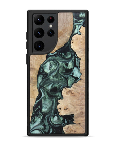 Galaxy S22 Ultra Wood+Resin Phone Case - Analia (Green, 696689)