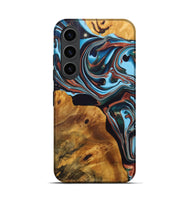 Galaxy S23 Wood+Resin Live Edge Phone Case - Arturo (Teal & Gold, 696804)