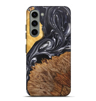 Galaxy S23 Plus Wood+Resin Live Edge Phone Case - Julissa (Black & White, 696808)
