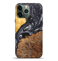 iPhone 13 Pro Max Wood+Resin Live Edge Phone Case - Julissa (Black & White, 696808)