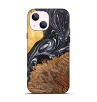 iPhone 14 Wood+Resin Live Edge Phone Case - Julissa (Black & White, 696808)