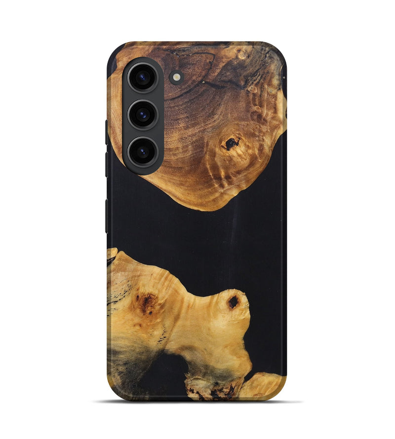 Galaxy S23 Wood+Resin Live Edge Phone Case - Carlos (Pure Black, 696823)
