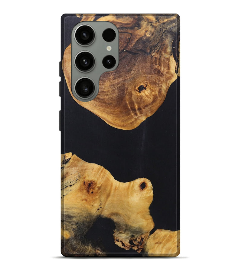 Galaxy S23 Ultra Wood+Resin Live Edge Phone Case - Carlos (Pure Black, 696823)