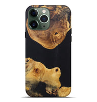 iPhone 13 Pro Max Wood+Resin Live Edge Phone Case - Carlos (Pure Black, 696823)