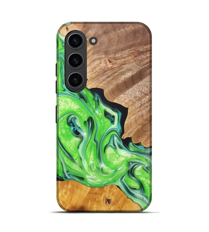 Galaxy S23 Wood+Resin Live Edge Phone Case - Daryl (Green, 696850)