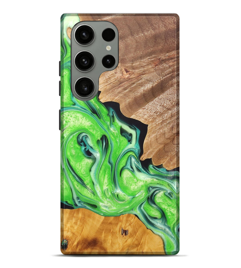 Galaxy S23 Ultra Wood+Resin Live Edge Phone Case - Daryl (Green, 696850)