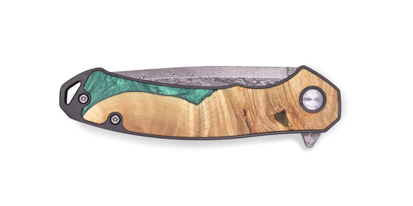 EDC Wood+Resin Pocket Knife - Elias (Green, 696930)